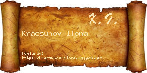 Kracsunov Ilona névjegykártya